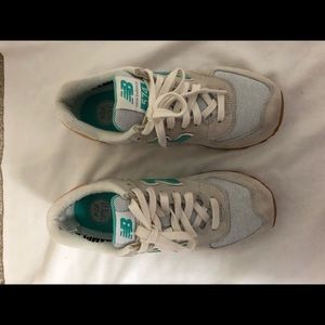 Teal and Grey New Balance Sneakers